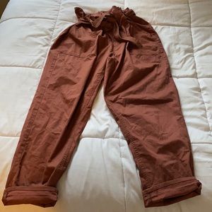 Burnt orange high rise beach pants
